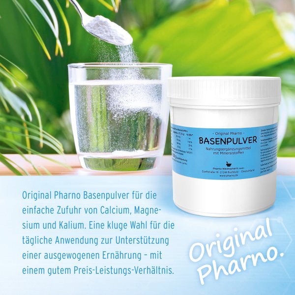 Basenpulver 1000 g Etikett